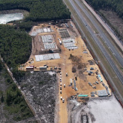 Drone shot of Health Campus